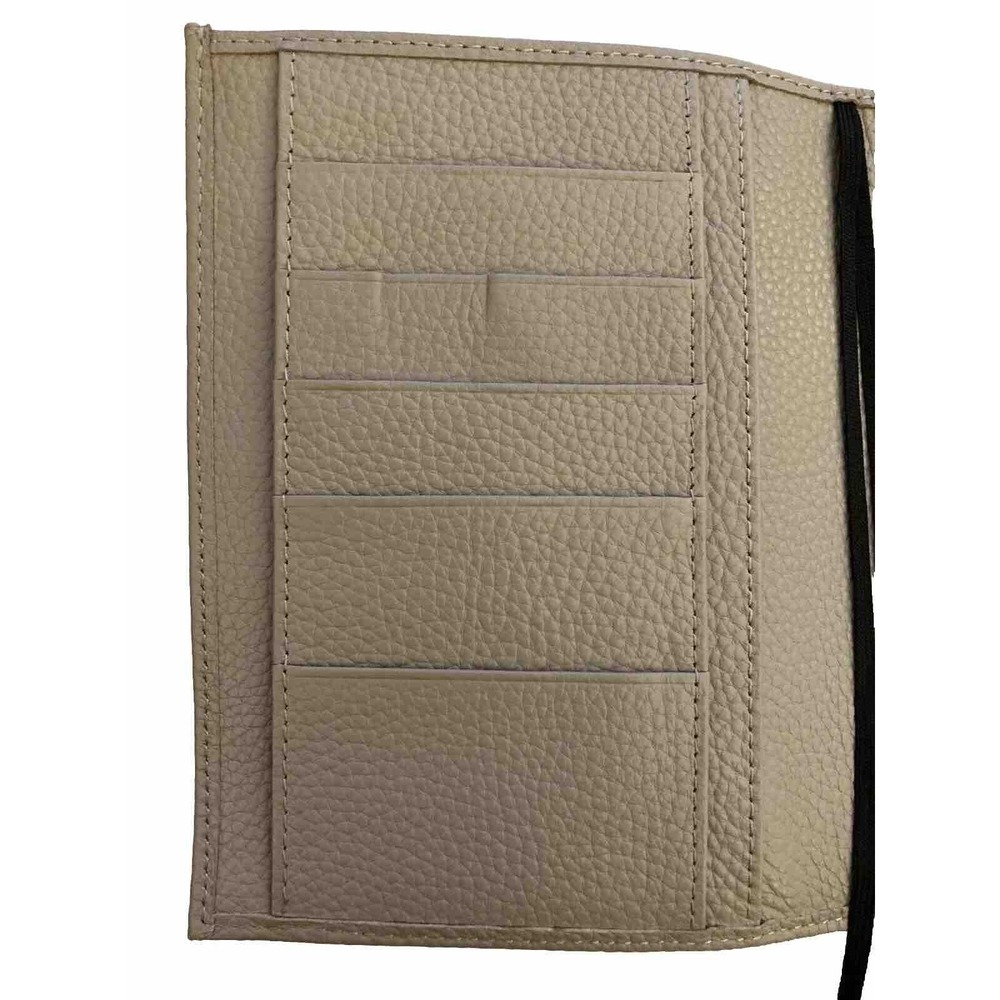 Moterm Planner Cover Folio Organizer Gray Pebbled Leather 6.5" x 5" - Picture 4 of 9